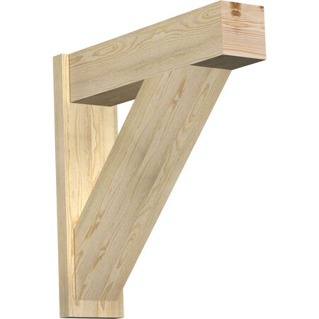 Ekena Millwork Traditional Block Rough Sawn Outlooker, Douglas Fir, 8"W x 32"D x 32"H OUT08X32X32TRA05RDF